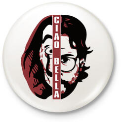 printfashion A Nagy Pénzrablás - Money Heist - La Casa de Papel - Kitűző, hűtőmágnes - Fehér (5769233)