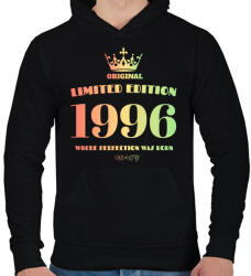 printfashion 1996 - Férfi kapucnis pulóver - Fekete (4468872)