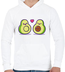printfashion Avokádó család - Férfi kapucnis pulóver - Fehér (11902802)