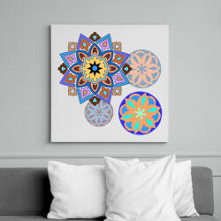 printfashion Mandala7 - Vászonkép - Fehér (6626874)