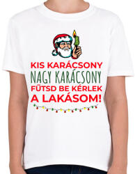 printfashion Karácsonyi rezsicsökkentés 2 - Gyerek póló - Fehér (11115339)