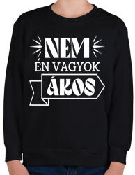 printfashion Nem én vagyok - Névvel (fehér) - Gyerek pulóver - Fekete (10924539)