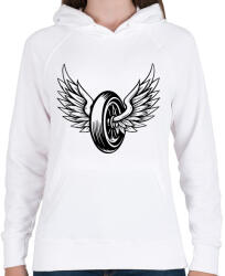 printfashion motor - Női kapucnis pulóver - Fehér (11842277)