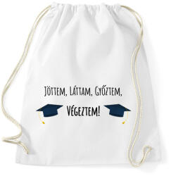 printfashion Jöttem, láttam, győztem, végeztem! - Sportzsák, Tornazsák - Fehér (6336616)