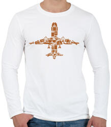 printfashion Repülő - Férfi hosszú ujjú póló - Fehér (6244230)