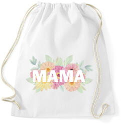 printfashion Mama virágokkal - Sportzsák, Tornazsák - Fehér (4823385)