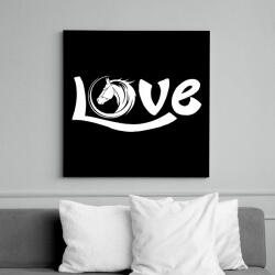 printfashion Horse Love - Vászonkép - Fekete (6653882)