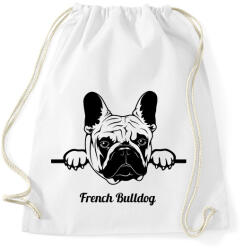 printfashion French Bulldog - Sportzsák, Tornazsák - Fehér (5115341)