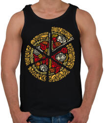 printfashion Pizza - Férfi atléta - Fekete (376265)