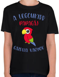 printfashion A legcukibb papagáj gazdija - Gyerek póló - Fekete (7025861)