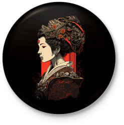 printfashion Gésa Shinto királynő - Kitűző, hűtőmágnes - Fekete (13186373)