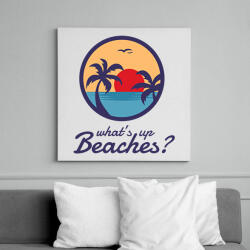 printfashion What's up Beaches? - Vászonkép - Fehér (6627507)