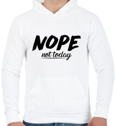 printfashion Not today - Férfi kapucnis pulóver - Fehér (7533206)