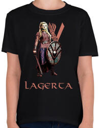 printfashion vikings-lagerta - Gyerek póló - Fekete (1543006)