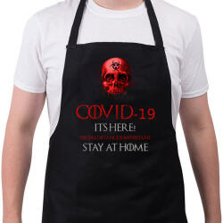 printfashion covid 19 its here - Kötény - Fekete (4934348)
