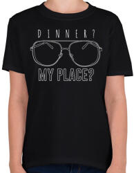 printfashion Vacsora? Nálam? - Dahmer - Gyerek póló - Fekete (9334874)