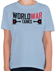 printfashion World war tank - Gyerek póló - Világoskék (1880008)