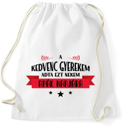 printfashion A kedvenc gyerekem - apák napja - Sportzsák, Tornazsák - Fehér (13489744)