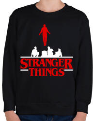 printfashion Stranger Things Max - Gyerek pulóver - Fekete (7501386)