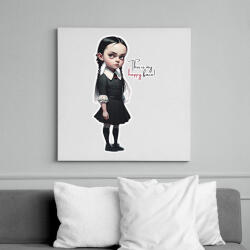 printfashion This is my happy face! - Wednesday - vicces póló minta - Vászonkép - Fehér (11897779)