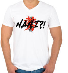 printfashion Nani? ! - Férfi V-nyakú póló - Fehér (16332233)