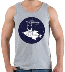 printfashion Hello univerzum! - Férfi atléta - Sport szürke (4216334)