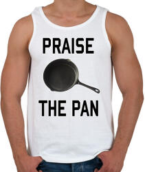 printfashion PUBG - Praise the Pan - Férfi atléta - Fehér (873685)