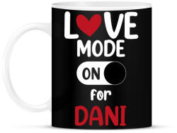 printfashion Love mode - Névvel (fehér) - Bögre - Fekete (11646675)