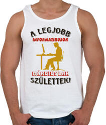 printfashion Informatikus férfi szülinapja március - Férfi atléta - Fehér (5615670)