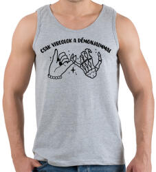 printfashion Csak vibeolok a démonjaimmal - Férfi atléta - Sport szürke (16465687)