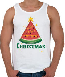 printfashion Dinnye karácsonyfa - Férfi atléta - Fehér (5570332)