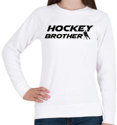 printfashion Hockey Brother - Női pulóver - Fehér (11716963)