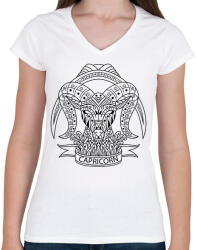 printfashion Bak - Női V-nyakú póló - Fehér (13794625)