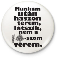 printfashion munkám után. b - Kitűző, hűtőmágnes - Fehér (14971228)