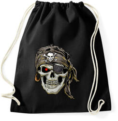 printfashion Jolly Roger kalóz - Sportzsák, Tornazsák - Fekete (1781700)