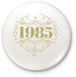 printfashion 1985 - Kitűző, hűtőmágnes - Fehér (4458849)