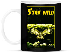 printfashion stay wild - Bögre - Fekete (7039654)