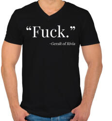 printfashion Fuck - Férfi V-nyakú póló - Fekete (2687993)