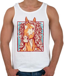 printfashion Ló - Férfi atléta - Fehér (12663204)