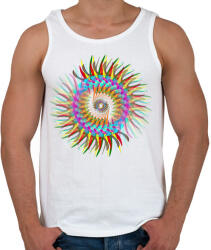 printfashion szúrós mandala - Férfi atléta - Fehér (2904435)