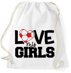 printfashion Love my girls - Sportzsák, Tornazsák - Fehér (4967885)