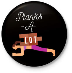 printfashion Planks A-Lot - Kitűző, hűtőmágnes - Fekete (3102161)