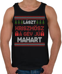 printfashion Lászt kriszmösz karácsonyi mintás fekete póló - Férfi atléta - Fekete (10942789)