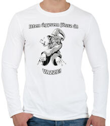 printfashion Itt úgysem jössz át - Gandalf - Gyűrűk ura - Férfi hosszú ujjú póló - Fehér (2846926)