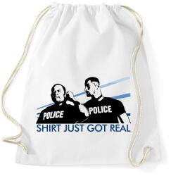 printfashion Bad boys Police - Sportzsák, Tornazsák - Fehér (2024537)
