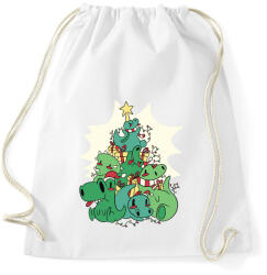 printfashion Dínó karácsonyfa - Sportzsák, Tornazsák - Fehér (5636834)