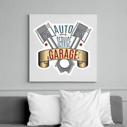 printfashion Auto Service - Vászonkép - Fehér (6641213)