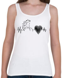 printfashion Lovas szívdobbanás - Női atléta - Fehér (2746437)