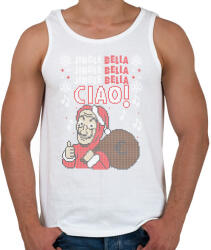 printfashion Jingle bell Bella Ciao - Férfi atléta - Fehér (11469562)