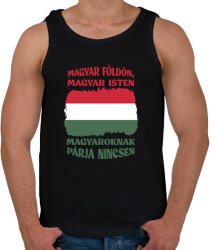 printfashion Magyaroknak párja nincsen - Férfi atléta - Fekete (7414156)